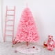 thumbnail image 4 of Árbol de Navidad de color rosa con flores de cerezo, decoración navideña, cabeza plana puntiaguda, cifrado, simulación navideña, árbol decorativo, 4 of 4
