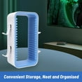 thumbnail image 4 of Game Storage Tower, Multifunctional Game Disks Holder Organizer 18 Slot Design  Compatibility Stylish And Minimalistic Easy Installation  for Office White Blue, 4 of 7