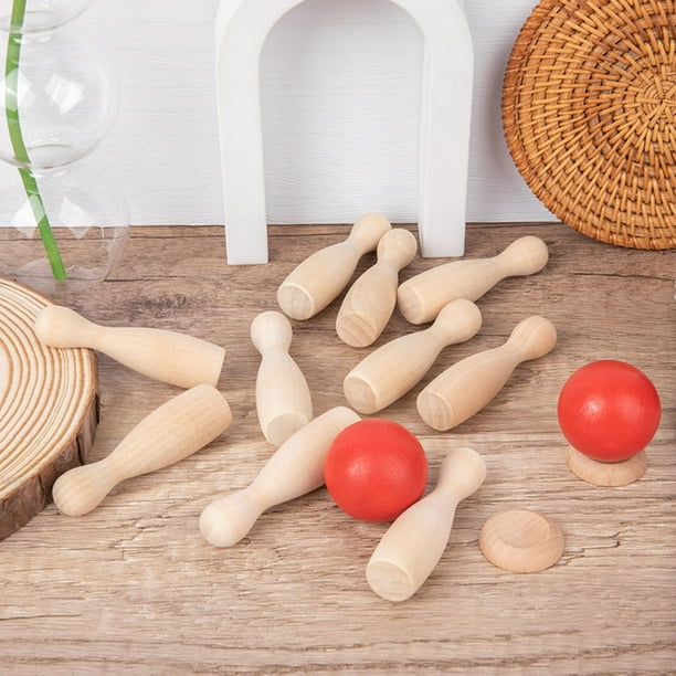 Juguete de para niños de para patio trasero, 10 pines de , juguetes , 2 , familiar, juguete de utilería para CUTICAT Juego de bolos para niños pequeños