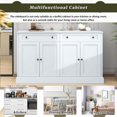 thumbnail image 4 of Kitchen Sideboard  with 2 Drawers and Adjustable Shelves for Dining Room White, 4 of 5