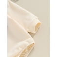 thumbnail image 5 of Bagilaanoe Newborn Baby Girl Oversized Romper Sweatshirt Long Sleeve Bodysuits Letter Embroidery Pullover 3M 6M 12M 18M Infant Casual Tee Tops, 5 of 8