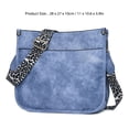 thumbnail image 3 of BIMZUC Women PU Leather Shoulder Bag Wide Strap Casual Crossbody Messenger Bag for Travel, Shopping, and Everyday Use, Blue Color, 11x10.6x3.9 Inches, 3 of 4