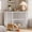 Retro + white relief + white iron frame, variant on 42.5" Corner Dog Crate Furniture, Wooden Indoor Dog Kennel with 360° Rotating Door & Stainless Steel Feeding Bowls, Decorative End Table Style Dog Cage for Small Breeds, Black