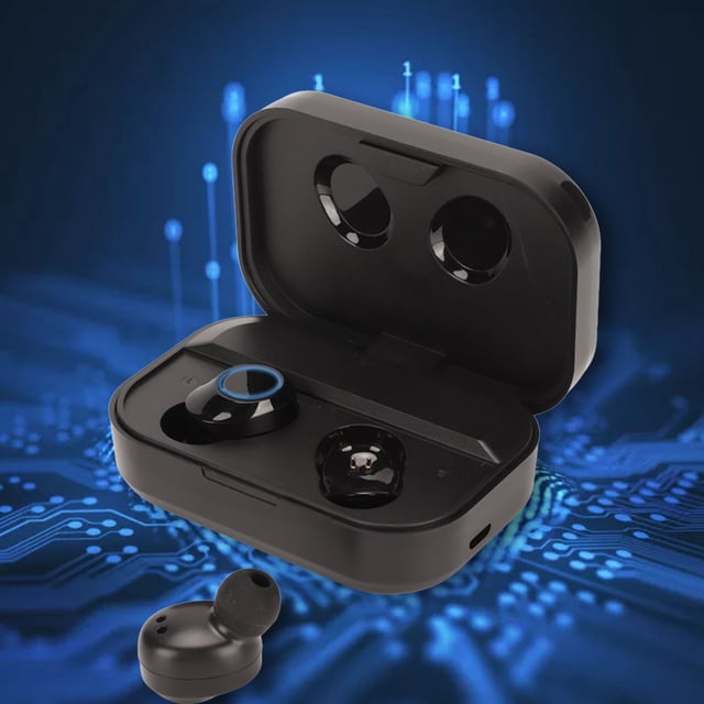 Auriculares estéreo inalámbricos auriculares con control táctil Pantalla de luz LED Cómodo uso Diafragma compuesto ABS para correr para jugar