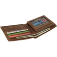 thumbnail image 6 of CAZORO Premiun Vintage Leather Men's RFID Classic Bifold Wallet for Men Brown, 6 of 9