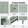 thumbnail image 6 of 24" Bathroom Vanity with Sink,  Free Standing Bathroom Storage Cabinet with 3 Drawers and Adjustable Shelves, Bathroom Vanity Set for Small to Medium Bathrooms, Green, 6 of 9