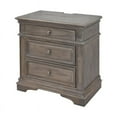 thumbnail image 5 of Steve Silver Highland Park 3 Drawer Nightstand with USB chargers and outlets, Brown, 5 of 8