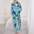 thumbnail image 6 of Goofa Flying Swallows Printed Women’s 2 Piece Pajama Set Super,Pajamas Women's Long Sleeve Sleepwear Soft Button Down Loungewear Pjs Lounge Set Nightwear-, 6 of 9