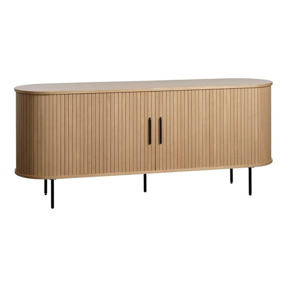 Unique Furniture Mid-Century Modern 71" Sideboard in Natural Oak