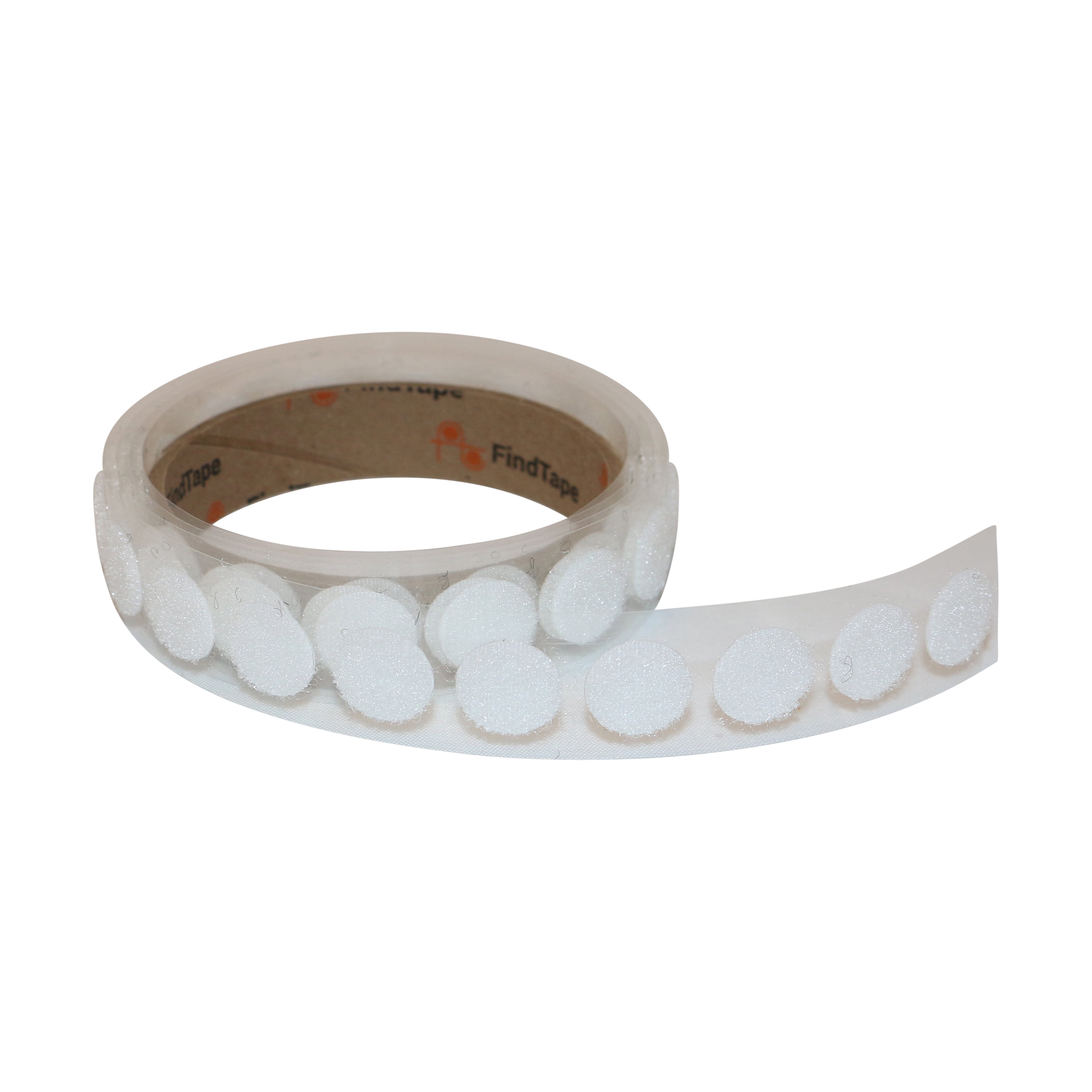 FindTape 5/8-inch Diameter Hook and Loop Self-Adhesive Dots: 1200 per roll /  Loop-Side Only (White)