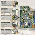 thumbnail image 3 of Ottomanson Children Car Road Map 3x5 Washable Non-Slip Area Rug for Kids Playroom, 3'3" x 4'7", Green/Multicolor, 3 of 10