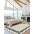 thumbnail image 2 of Beige Area Rug for Bedroom 3x5 Ft Greek Chinese Style Border Geometric Super Soft fuzzy Throw Rug Non-Slip Fluffy Plush Indoor Floor Carpet for Living Room Nursery Home Decor, 2 of 8