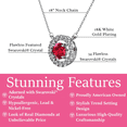 thumbnail image 3 of Cate & Chloe Royal January Birthstone 18k White Gold Plated Women Necklace with Swarovski Crystals, 3 of 9