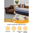 thumbnail image 5 of Modern Brown Blue Couch Cover for Dogs, Boho Contemporary Geometric Striped Washable Sofa Covers Slipcover for Pets Dogs Futon Cover, Couch Recliner Covers, Oversized Chair Slipcover 71"x91", 5 of 9