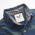 thumbnail image 4 of Men's Slimfit Flannel Shirt Two-ply 100% Cotton Pre Washed Vintage Look Plaid Work Shirt - Modern Slim Fit, 4 of 5
