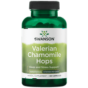 Swanson Valerian Chamomile Hops Sleep Complex 60 Capsules