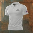 thumbnail image 3 of 4th Of July Polo Shirts Men Usa Flag Print Short Sleeve V Neck Lapel Collar Tshirts 1776-2026 Patriotic Star Relaxed Fit Comfy Tops, M, #01 Light Gray, 3 of 3