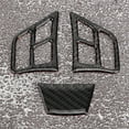 thumbnail image 4 of 3Pcs/Set Carbon Fiber Steering Wheel Sticker Trim Cover Car Interior Decor Fits for 3 Series (E90) 2005-2012, 4 of 7