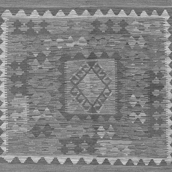 Ahgly Company Indoor Square Southwestern Gray Country Area Rugs, 3' Square