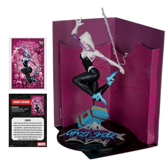 Ghost-Spider (The Amazing Spider-Man #1) 1:10th Scale Collectible Figure w/Scene Gold Label - McFarlane Toys