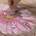 thumbnail image 4 of Ambesonne Rustic Jigsaw Puzzle, Pink Gerber on Wooden, Heirloom-Quality Fun Activity for Family Durable Cardboard, 1000 pcs, Pink Brown, 4 of 5