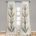 thumbnail image 3 of Ambesonne Vintage Curtains 2 Panel Set, Nostalgic Antique Leaf Art, Pair of - 28" x 63", Ecru Pale Brown Green, 3 of 4