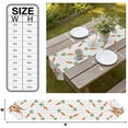 thumbnail image 3 of Easter Bunny Table Runner Linen Burlap Table Runner 90 Inches Long Spring Rabbits Carrots Gray Buffalo Plaid Dresser Scarves for Kitchen Island Coffee Dining Party Wedding Holiday Decor 13"x90", 3 of 8