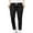 Black, variant on USSUMA Mens Clothes Solid Pocket Long Khakis Casual Relaxed Linen-Cotton Blend Drawstring Drawstring Adaptable Casual Fleece Lined Pants Men