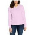 thumbnail image 2 of Buffalo Womens Long Sleeve Crew Neck Top,Lavender,XX-Large, 2 of 4