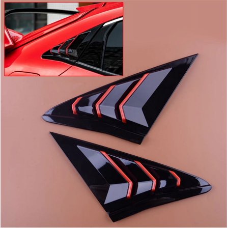 Side Air Vent Window Louver Cover For Honda Civic 2016-21 10th Hatchback Type R