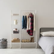 IRIS Clothes Rack with 4 Metal Shelves, Freestanding for Hanging Clothes, Easy to Assemble