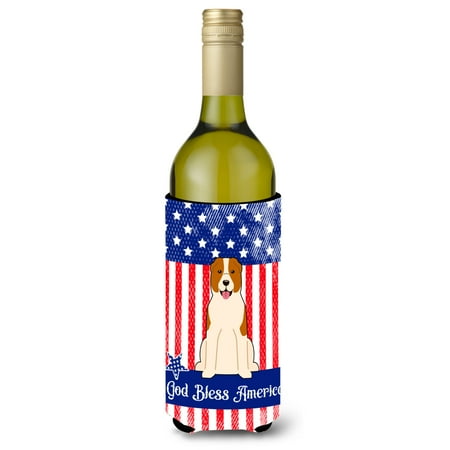 

Carolines Treasures BB3044LITERK Patriotic USA Central Asian Shepherd Dog Wine Bottle Beverge Insulator Hugger Wine