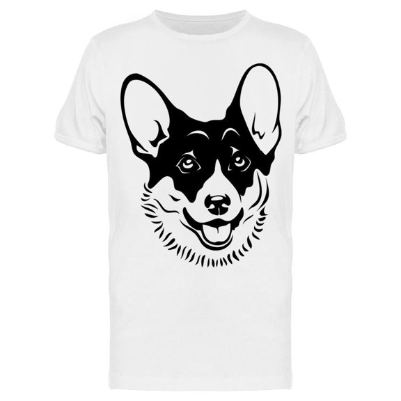 Black And White Realistic Corgi Tee Men's -Image by Shutterstock