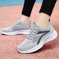 thumbnail image 5 of NexTorq Womens Orthopedic Bowling Shoes，Comfortable Wide Width Mesh Breathable Lightweight Athletic Slip on Sneakers Gray 41, 5 of 9