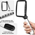 thumbnail image 3 of Lupa rectangular 2X, lupa de lectura rectangular con 5 luces LED, lupa de lectura iluminada, iluminada rectangular para ancianos o personas con mala vista (negro) JAMW Sencillez, 3 of 5