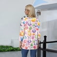 thumbnail image 3 of HAVUITYY Easter Printed Women's Sweaters, 3/27 Sleeve Crew Neck Womens Tops, Spring Going Out Easter Shirts for Women Wear & Gifts, 3 of 5