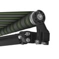 thumbnail image 5 of ALEKO 16' x 10' Motorized Retractable Black Frame Patio Awning, Multi Striped Green Color, 5 of 6