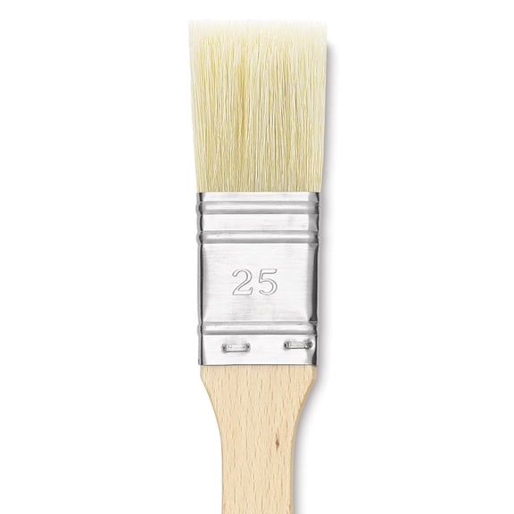 Utrecht Rhenish Pure Hog Bristle Brush - Extra Large Flat, Size 1", Long Handle