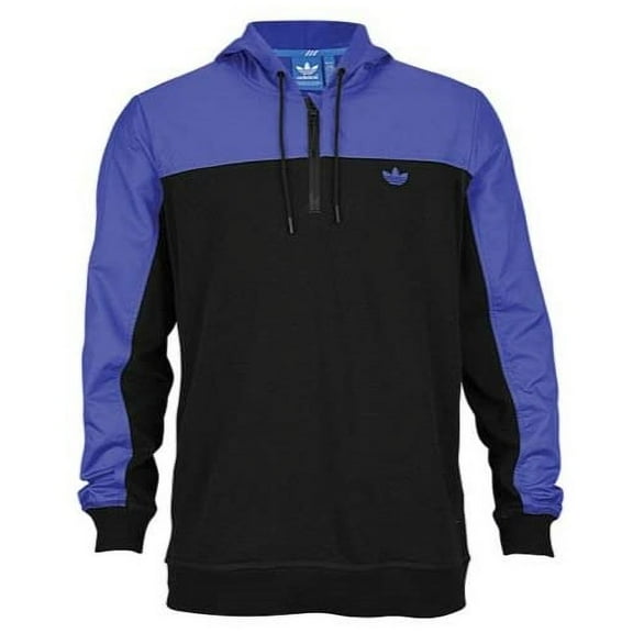 adidas Unisex Originals Sport Luxe Half Zip Hoodie,Black/Purple,XL