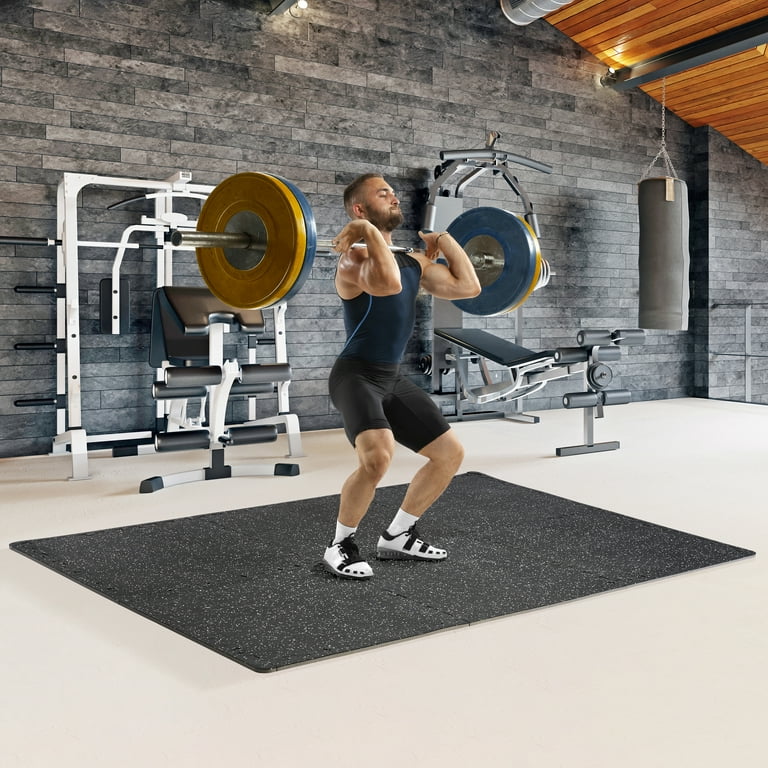 Sivan Fitness 1 2 Thick Rubber Top High Density EVA Foam Gym Flooring for Home Gym 12 Interlocking Gym Floor Mat Walmart