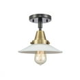 thumbnail image 1 of Innovations Lighting - Halophane-1 Light Flush Mount in Industrial Style   Black, 1 of 2