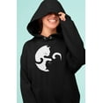 thumbnail image 2 of Old Glory Mens Yin Yang Cat Long Sleeve Graphic Hoodie, 2 of 6