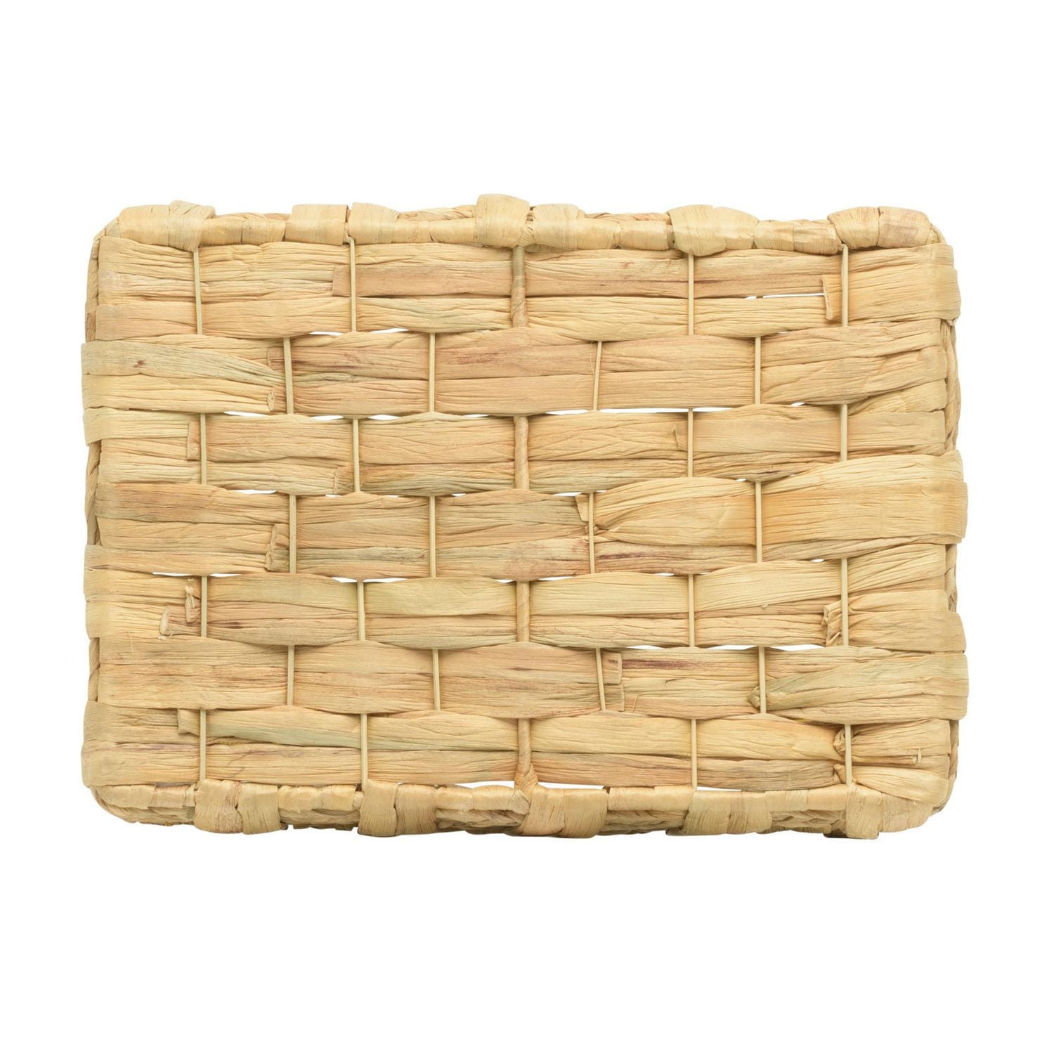 Zenna Home Water Hyacinth and Natural Leaf Woven Storage Basket, Natural Finish