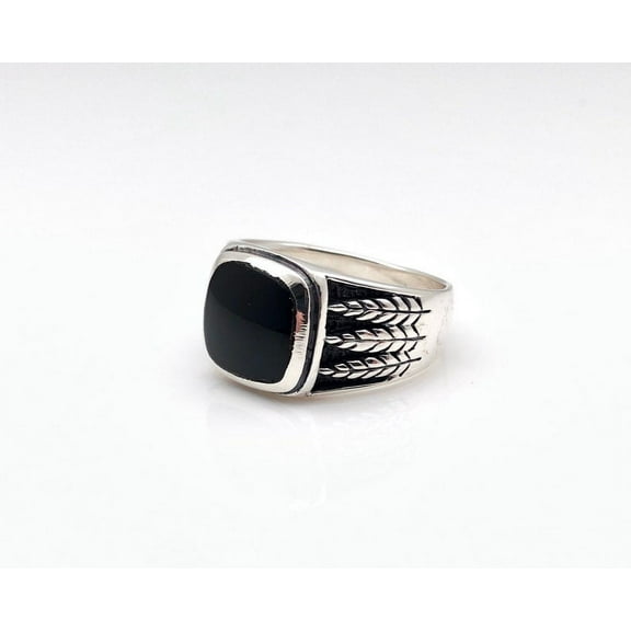 Natural Onyx Gemstone 925 Sterling Silver Men's bf Ring Gift for love