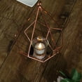 thumbnail image 6 of BalsaCircle 2 Pieces 9" Rose Gold Geometric Pentagon Hanging Candle Holders Party, 6 of 8