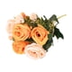 thumbnail image 5 of Ramo de rosas artificiales Strade Fareast Limited 5 cabezas decoración boda San Valentín Naranja, 5 of 8