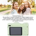 thumbnail image 4 of Cámara De Vídeo Digital 4K, 96MP 4X HD Cámaras Duales Reconocimiento Facial Cámara Vlogging Temporizada Batería De 600mAh Estudiantes Niños, 4 of 7
