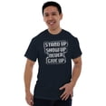 thumbnail image 4 of Stand Show Never Give Up Inspiration Men's Graphic T Shirt Tees Brisco Brands X, 4 of 4