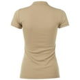 thumbnail image 3 of Ma Croix Women's Casual Slim Fit Polo Shirts, 3 of 4