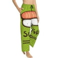 thumbnail image 2 of Sigee Fresh Sushi Print Women's Soft Pajama Pants - Breathable and Comfortable Lounge Sleep Bottoms with Elastic Waistband and Pockets-Small, 2 of 9